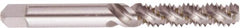 Regal Cutting Tools - #10-32 UNF 3 Flute 2B Bottoming Spiral Flute Tap - High Speed Steel, Bright Finish, 2-3/8" OAL, Right Hand Flute, Right Hand Thread, H3 - Exact Industrial Supply
