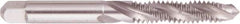 Regal Cutting Tools - 3/8-24 UNF 3 Flute 3B Plug Spiral Flute Tap - High Speed Steel, Bright Finish, 2-15/16" OAL, Right Hand Flute, Right Hand Thread, H3 - Exact Industrial Supply
