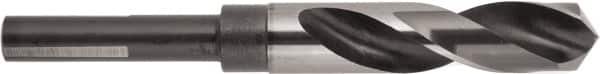 National Twist Drill - 41/64" Drill, 118° Point, High Speed Steel Silver Deming & Reduced Shank Drill Bit - Bright Finish, 6" OAL, Straight Shank, 3" Flute Length, Right Hand Cut, Spiral Flute - Benchmark Tooling
