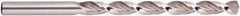 National Twist Drill - #5 135° High Speed Steel Jobber Drill - Bright Finish, Right Hand Cut, Parabolic Flute, Straight Shank, 3-3/4" OAL, Split Point - Benchmark Tooling