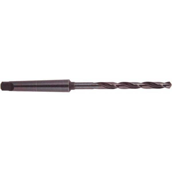 National Twist Drill - 2-1/2", 5MT 118° Point High Speed Steel Taper Shank Drill Bit - Benchmark Tooling