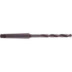 National Twist Drill - 2-1/2", 5MT 118° Point High Speed Steel Taper Shank Drill Bit - Benchmark Tooling