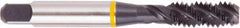 Regal Cutting Tools - #10-24 UNC 3 Flute 2B Bottoming Spiral Flute Tap - High Speed Steel, Oxide Finish, Right Hand Flute, Right Hand Thread, H3, Series Triple Crown - Exact Industrial Supply