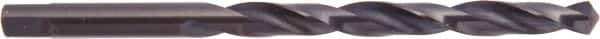 National Twist Drill - 11/32" 118° High Speed Steel Jobber Drill - Oxide Finish, Right Hand Cut, Spiral Flute, Tanged Shank, 4-3/4" OAL - Benchmark Tooling
