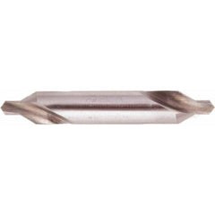 National Twist Drill - #00 Plain Cut 60° Incl Angle High Speed Steel Combo Drill & Countersink - Benchmark Tooling