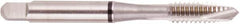 Regal Cutting Tools - 7/16-20 UNF, 3 Flute, Bright Finish, High Speed Steel Spiral Point Tap - Plug Chamfer, Right Hand Thread, 3-5/32" OAL, 0.866" Thread Length, 0.323" Shank Diam, 2B Class of Fit, Series Triple Crown - Exact Industrial Supply