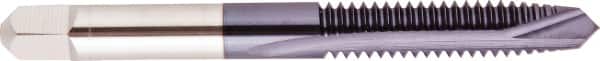 Regal Cutting Tools - 7/16-14 UNF, 3 Flute, AlTiN Finish, High Speed Steel Spiral Point Tap - Plug Chamfer, Right Hand Thread, 3-5/32" OAL, 1-7/16" Thread Length, 0.323" Shank Diam - Exact Industrial Supply