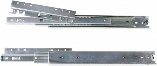 Knape & Vogt - 20" Slide Length, 20" Travel Length, Steel Drawer Slide - 9-1/2" Wide, 3-1/2" High, 200 Lb Capacity at Full Extension, Zinc Finish - Benchmark Tooling