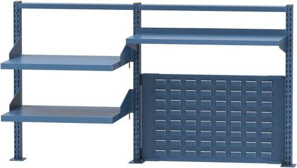 Lista - Steel Workbench & Workstation Riser Combination - 30" High, Use with 60" Long Workbenches - Benchmark Tooling