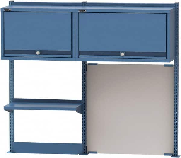 Lista - Steel Workbench & Workstation Riser Combination - 48" High, Use with 60" Long Workbenches - Benchmark Tooling