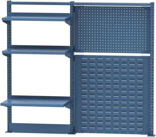 Lista - Steel Workbench & Workstation Riser Combination - 48" High, Use with 72" Long Workbenches - Benchmark Tooling