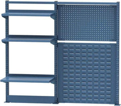 Lista - Steel Workbench & Workstation Riser Combination - 48" High, Use with 60" Long Workbenches - Benchmark Tooling