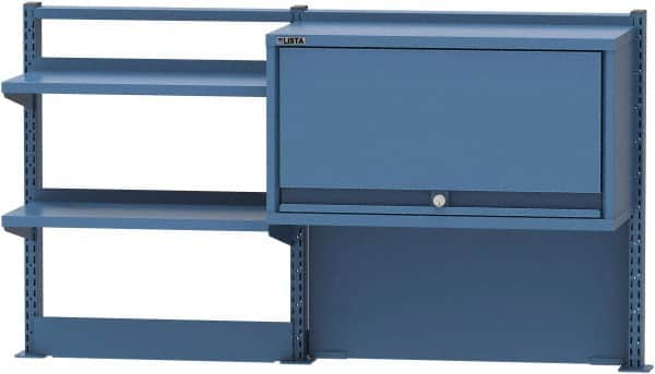 Lista - Steel Workbench & Workstation Riser Combination - 30" High, Use with 60" Long Workbenches - Benchmark Tooling