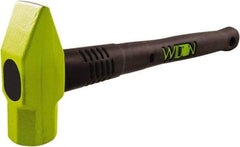 Wilton - 3 Lb Head Drop Forged Steel Ball Pein Hammer - Steel Handle with Grip, 16" OAL, Steel Rods Throughout for Added Strength - Benchmark Tooling