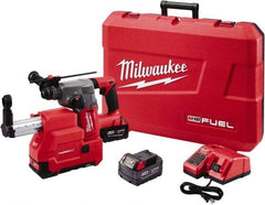 Milwaukee Tool - 18 Volt 1-1/8" SDS Plus Chuck Cordless Rotary Hammer - 0 to 5,000 BPM, 0 to 1,300 RPM, Reversible - Benchmark Tooling