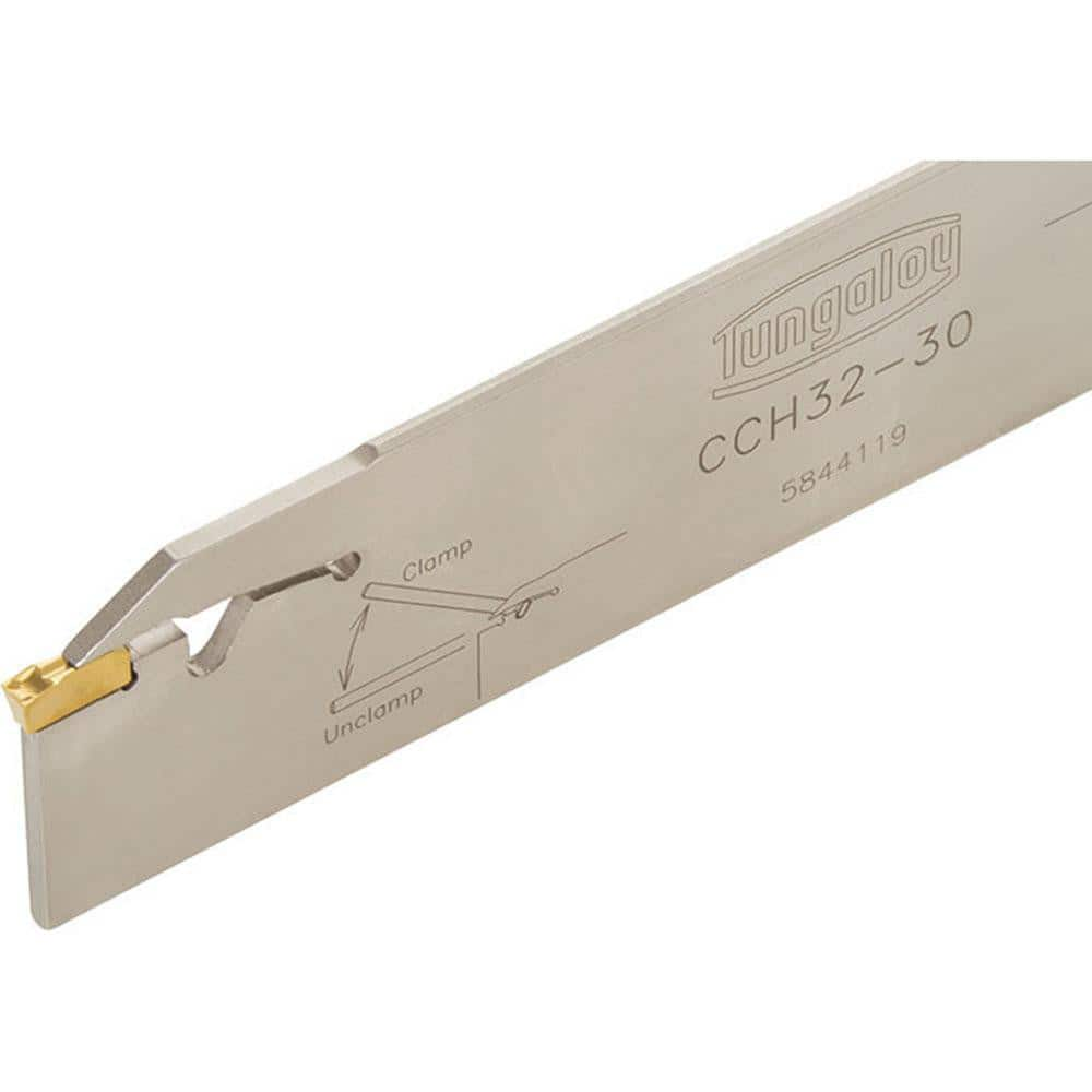 Indexable Cut-Off Blades; End Type: Double; Hand: Neutral; Blade Height (Decimal Inch): 1.2200; Blade Width (Decimal Inch): 0.1570; Blade Style: CCH; Compatible Insert Style: GE; Compatible Insert Size Code: 4; Tool Material: Steel; Insert Holding Method: