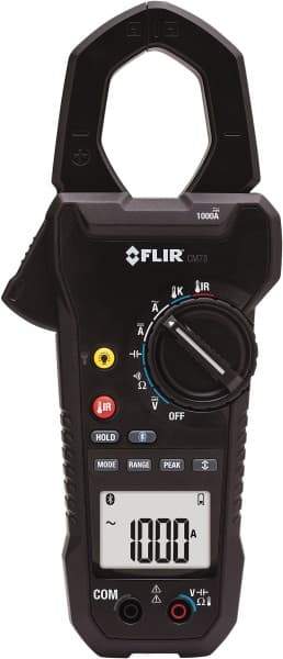 FLIR - CM78-NIST, CAT IV, Digital True RMS Wireless Clamp Meter with 1.45" Clamp On Jaws - 1000 VAC/VDC, 1000 AC/DC Amps, Measures Voltage, Capacitance, Current, Frequency, Resistance - Benchmark Tooling