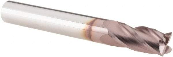 SGS - 8.5mm, 19mm LOC, 8.5mm Shank Diam, 67mm OAL, 4 Flute, Solid Carbide Square End Mill - Single End, TiCN Finish, Spiral Flute, 30° Helix, Centercutting, Right Hand Cut, Right Hand Flute - Benchmark Tooling