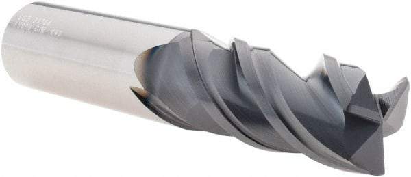 SGS - 1", 3 Flute, Single End, Solid Carbide, 0.04" Corner Radius End Mill - 5" OAL, Right Hand Flute, 2-1/4" LOC, Right Hand Cut - Benchmark Tooling