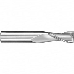 SGS - 1/2", 1" LOC, 1/2" Shank Diam, 3" OAL, 2 Flute, Solid Carbide Square End Mill - Exact Industrial Supply