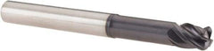 SGS - 8mm, 4 Flute, Single End, Solid Carbide, 2mm Corner Radius End Mill - 75mm OAL, Right Hand Flute, 10mm LOC, Right Hand Cut, 32mm Extended Reach - Benchmark Tooling