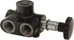 Parker - 10 GPM 1/2 Inlet Cast Iron Hydraulic Control Valve - 3/4-16 Thread, 3,000 psi, 2-3/4" Wide x 5.54" Long - Benchmark Tooling