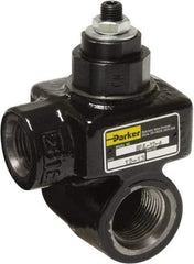 Parker - 25 GPM 3/4 Inlet Cast Iron Hydraulic Control Valve - 1-1/16 - 12 Thread, 5,000 psi, 2.24" Wide x 4.26" Long - Benchmark Tooling