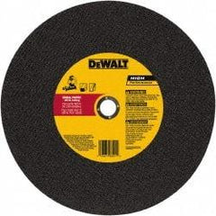 DeWALT - 20" 24 Grit Aluminum Oxide Cutoff Wheel - 0.188" Thick, 1" Arbor, 3,000 Max RPM, Use with Stationary Tools - Benchmark Tooling