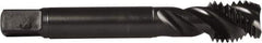 DORMER - M14x2.00 Metric Coarse 3 Flute 6H Modified Bottoming Spiral Flute Tap - Powdered Metal, Oxide Finish, 3-19/32" OAL, Right Hand Flute, Right Hand Thread, Series E008 - Benchmark Tooling