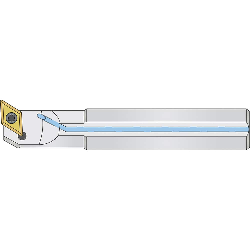 Micro 100 - 0.605" Min Bore, Left Hand A08K SDUCL 2 Indexable Boring Bar - Exact Industrial Supply