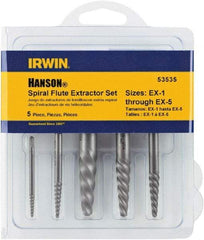 Irwin - Bolt Extractor Sets - MP #1,2,3,4,5 5PC SCREW EXTRACTOR SET - Benchmark Tooling