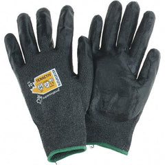 Value Collection - Size XL, ANSI Cut Lvl A4, Puncture Lvl 4, Abrasion Lvl 4, Cut & Puncture Resistant Gloves - Palm Coated, Black - Benchmark Tooling