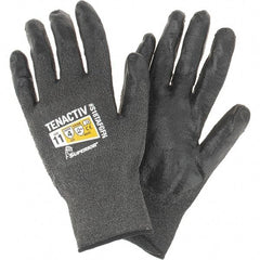 Value Collection - Size 2XL, ANSI Cut Lvl A4, Puncture Lvl 4, Abrasion Lvl 4, Cut & Puncture Resistant Gloves - Palm Coated, Black - Benchmark Tooling