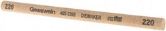 Made in USA - 220 Grit Aluminum Oxide Round Polishing Stone - Coarse/Medium Grade, 3/8" Wide x 6" Long x 3/8" Thick - Benchmark Tooling