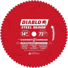 Freud - 14" Blade Diam, 72 Teeth, Carbide-Tipped Cold Saw Blade - 1" Arbor Hole Diam, 0.071" Blade Thickness - Benchmark Tooling