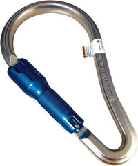Miller - 400 Lb Capacity Locking Carabiner - 2-1/4", Auto-Locking Gate, Aluminum - Benchmark Tooling