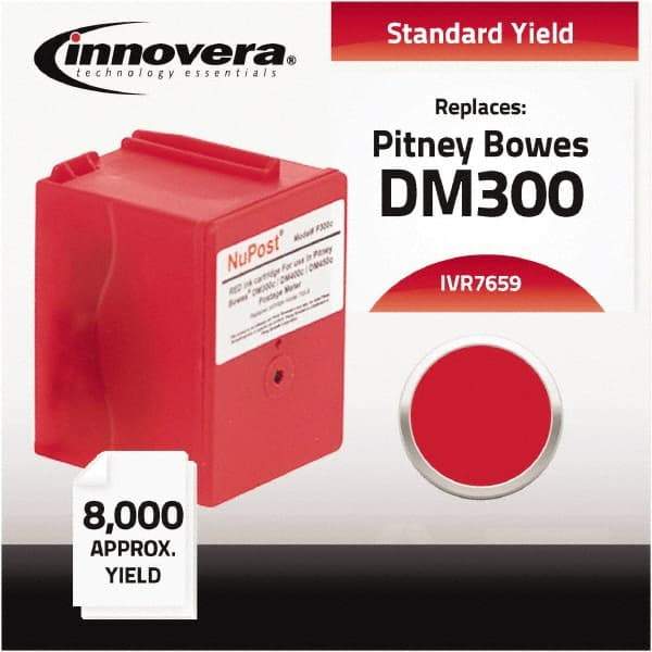 innovera - Red Ink Cartridge - Use with Pitney Bowes DM300C, DM400C, DM450C, DM475C - Benchmark Tooling