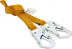 Miller - 4' Long, 310 Lb Capacity, 1 Leg Locking Snap Hook Harness Lanyard - 1-1/2" Diam, Polyester, Locking Snap Hook Anchorage Connection - Benchmark Tooling