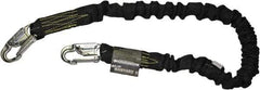 Miller - 6' Long, 310 Lb Capacity, 1 Leg Locking Snap Hook Harness Shock Absorbing Lanyard - 1-1/2" Diam, Kevlar Webbing, Locking Snap Hook Anchorage Connection, Safe for Arc Flash Work - Benchmark Tooling