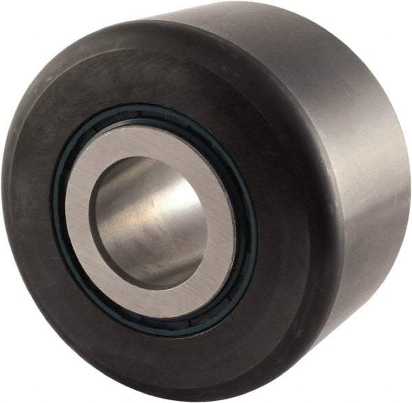 RBC Bearings - 1-1/8" Bore, 3-1/2" Roller Diam x 2" Roller Width, Carbon Steel Sealed Yoke Cam Follower - 36,100 Lb Dynamic Load Capacity, 2-1/16" Overall Width - Benchmark Tooling