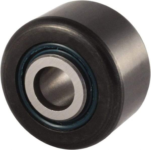 RBC Bearings - 5/16" Bore, 1-1/8" Roller Diam x 5/8" Roller Width, Carbon Steel Sealed Yoke Cam Follower - 3,000 Lb Dynamic Load Capacity, 0.6925" Overall Width - Benchmark Tooling