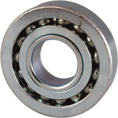 Nice - 5/8" Bore Diam, 1-1/2" OD, Open Unground Full Complement Radial Ball Bearing - 7/16" Wide, 1 Row, Round Bore, 1,328 Lb Dynamic Capacity - Benchmark Tooling