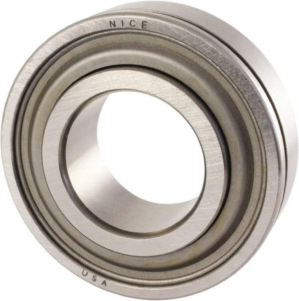 Nice - 1-1/4" Bore Diam, 2-9/16" OD, Double Seal Precision Ground Radial Ball Bearing - 3/4" Wide, 1 Row, Round Bore, 2,620 Lb Static Capacity, 5,360 Lb Dynamic Capacity - Benchmark Tooling