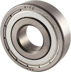 Nice - 3/4" Bore Diam, 1-3/4" OD, Double Shield Semi Ground Extra Light Radial Ball Bearing - 1/2" Wide, 1 Row, Round Bore, 1,025 Lb Static Capacity, 1,300 Lb Dynamic Capacity - Benchmark Tooling