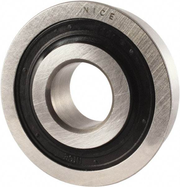 Nice - 3/4" Bore Diam, 1-5/8" OD, Double Seal Semi Ground Extra Light Radial Ball Bearing - 1/2" Wide, With Flange, 1 Row, Round Bore, 1,010 Lb Static Capacity, 1,300 Lb Dynamic Capacity - Benchmark Tooling