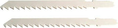 Disston - 3-1/2" Long, 6 Teeth per Inch, Carbon Steel Jig Saw Blade - Toothed Edge, 0.067" Thick, U-Shank, Raker Tooth Set - Benchmark Tooling