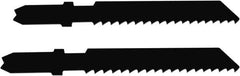 Disston - 2-3/4" Long, 14 Teeth per Inch, Carbon Steel Jig Saw Blade - Toothed Edge, 0.067" Thick, U-Shank, Raker Tooth Set - Benchmark Tooling