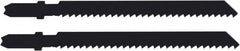 Disston - 2-3/4" Long, 8 Teeth per Inch, Carbon Steel Jig Saw Blade - Toothed Edge, 0.067" Thick, U-Shank, Raker Tooth Set - Benchmark Tooling