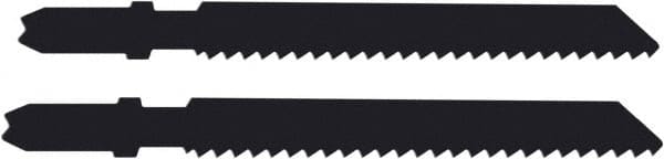 Disston - 3-1/2" Long, 10 Teeth per Inch, Carbon Steel Jig Saw Blade - Toothed Edge, 0.067" Thick, U-Shank, Raker Tooth Set - Benchmark Tooling