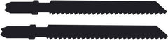 Disston - 3-1/2" Long, 10 Teeth per Inch, Carbon Steel Jig Saw Blade - Toothed Edge, 0.067" Thick, U-Shank, Raker Tooth Set - Benchmark Tooling